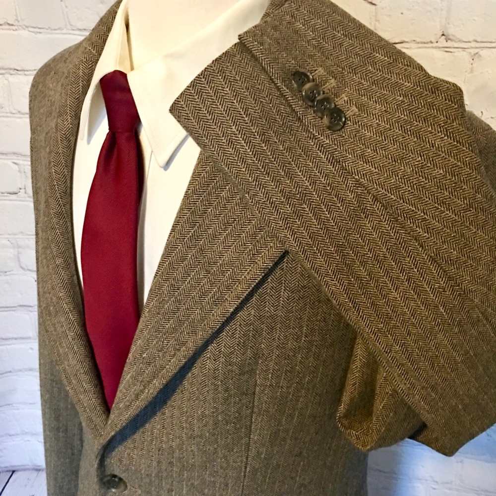 Hugo Boss Brown Wool Sport Coat Blazer 40R